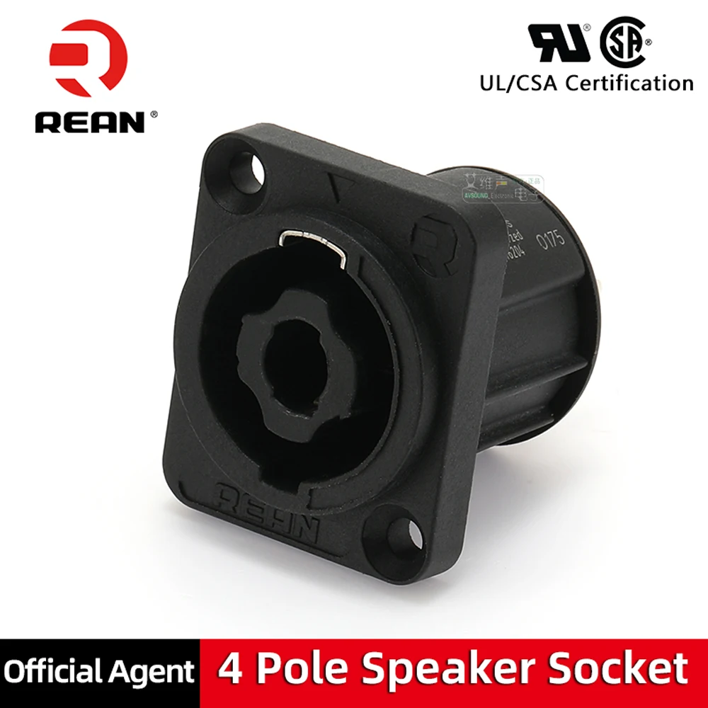REAN RLS4MPZ 4-Pin Lautsprecherbuchse, Verstärker-Lautsprecheranschluss, Vergoldet für Heimkino & Bühnen-Audio-Equipment – Detail 4