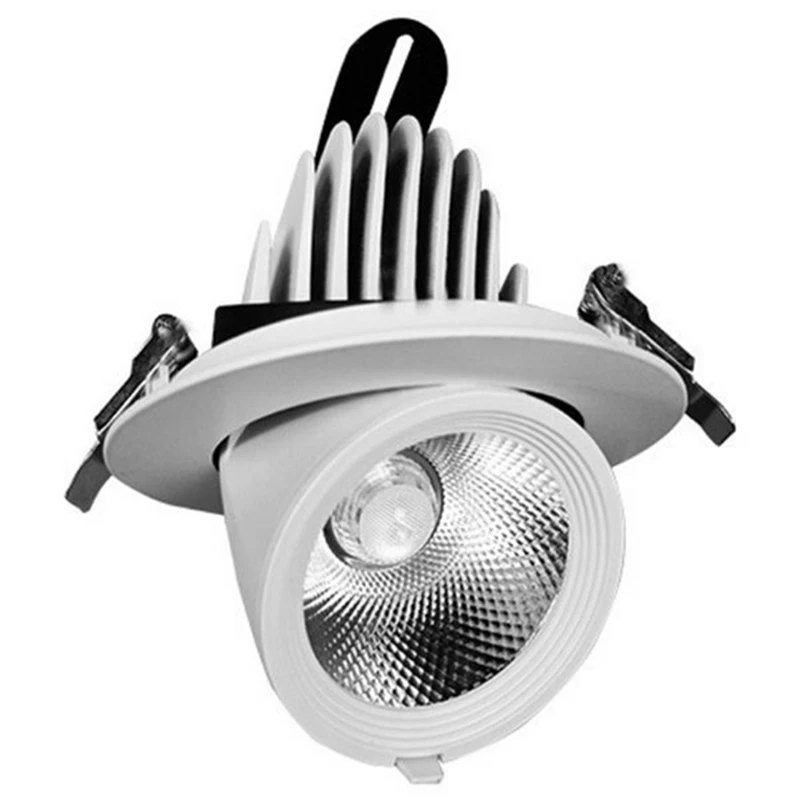 LED 코끼리 트렁크 조명, 꽃 스포트라이트, COB 다운라이트 내장 천장 조명, 360 도, 20W