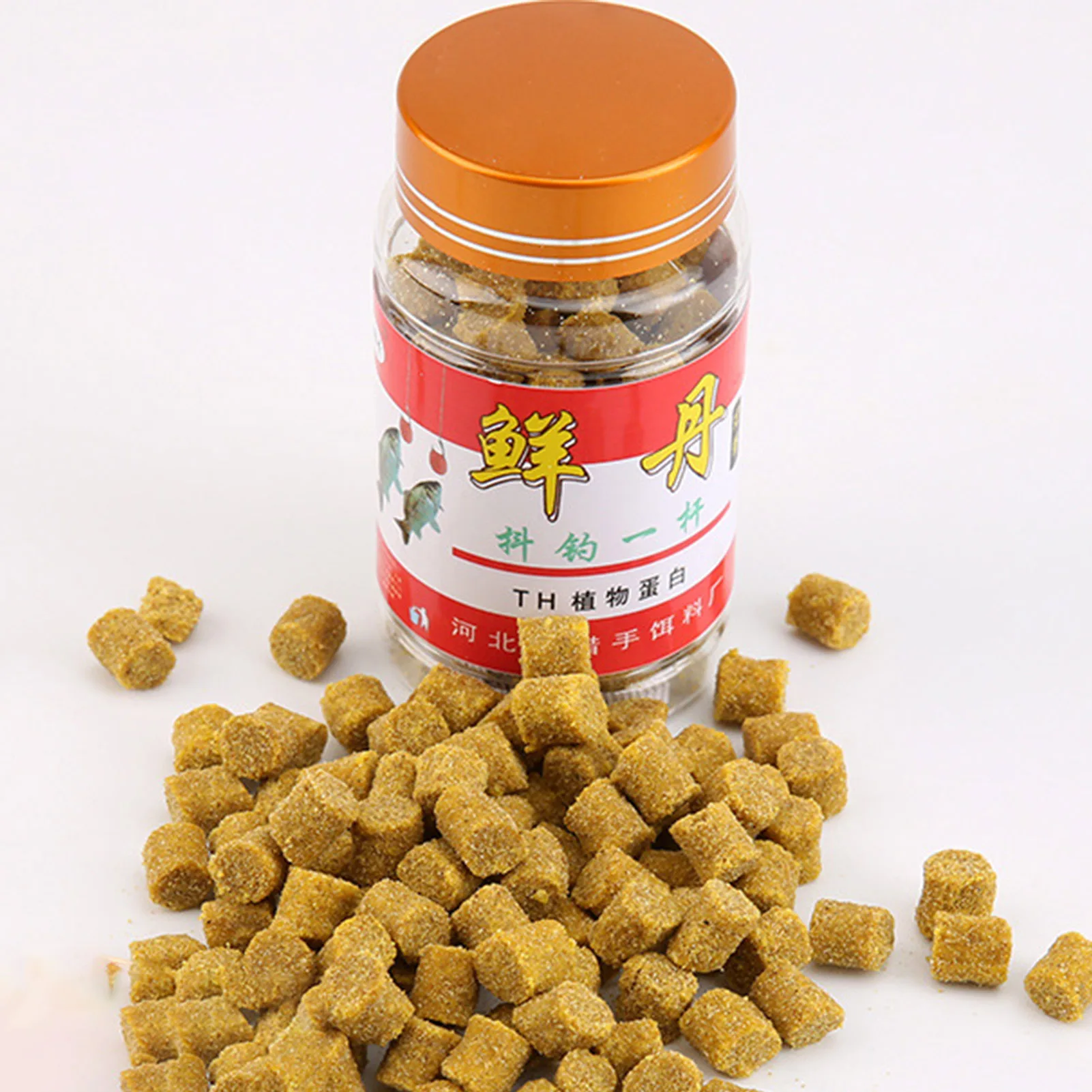 60g Bait Pellets Hanging Bait High Protein Fishy Taste Hemoglobin Bait Portable Freshwater Crucian Carp Grass Fish Bream Bait