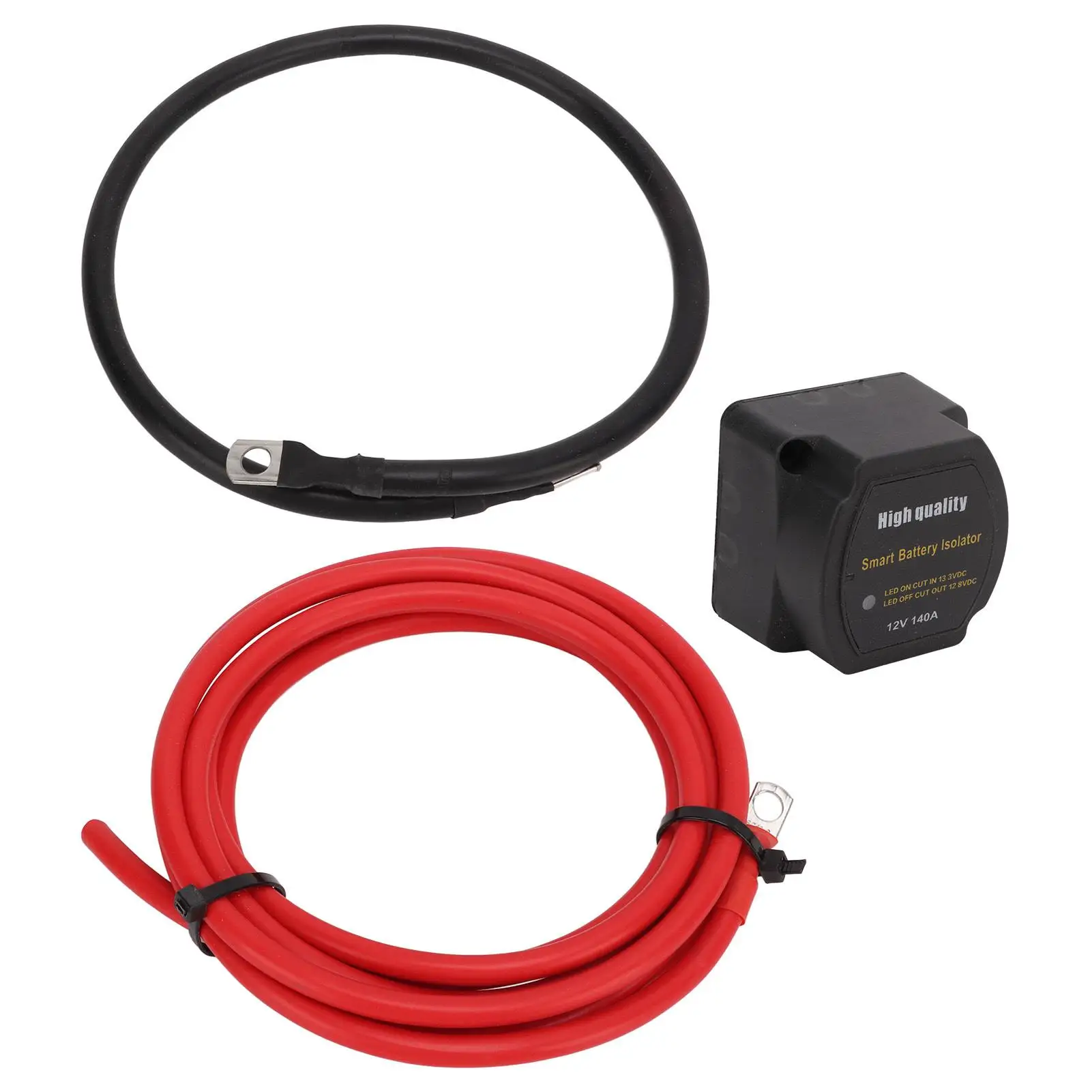 Dual Battery Isolator Kit Vibration Resistant Voltage Sensitive for relay Kit Low Power Consumption 140A for truck atv