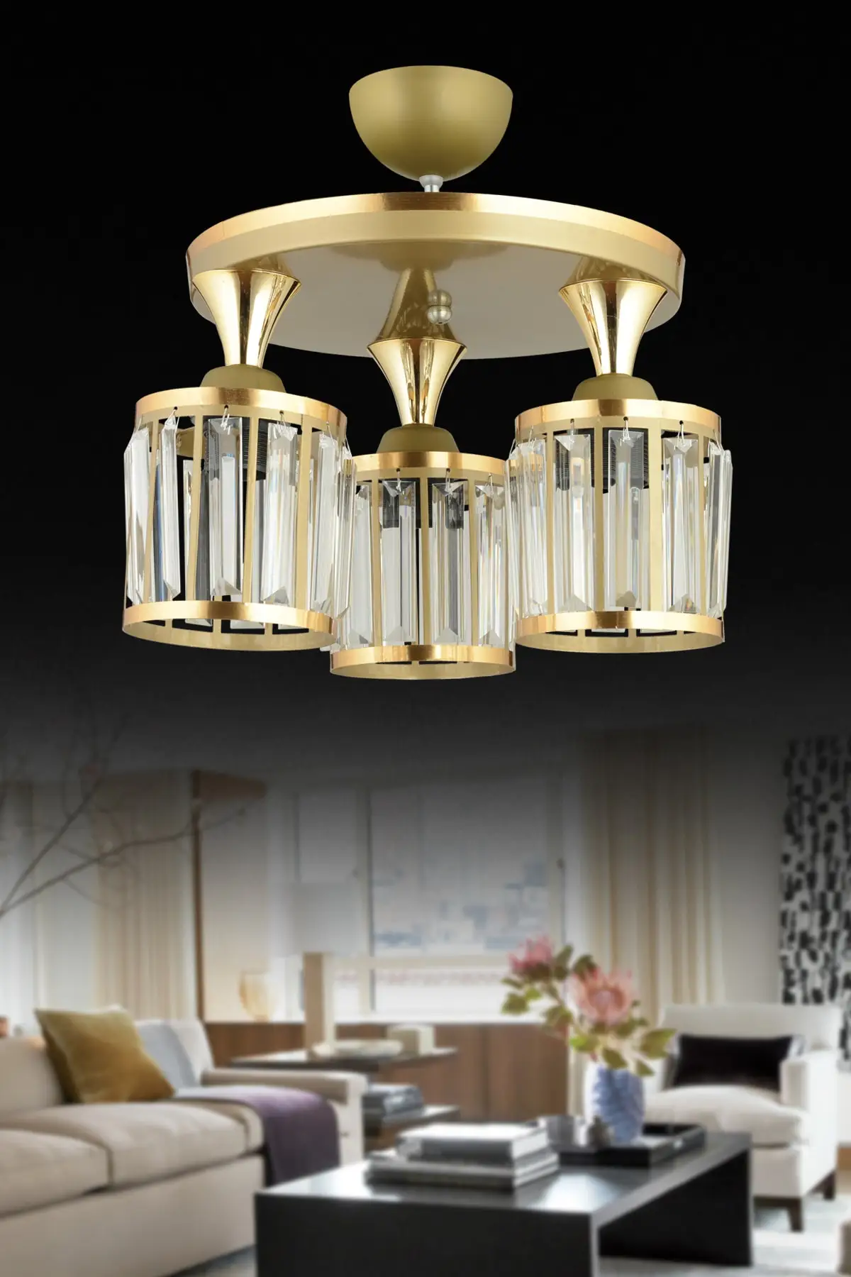 DOLBOVI 3-piece Eskitme tray crystal stone floor yellow striped roller with yellow strip