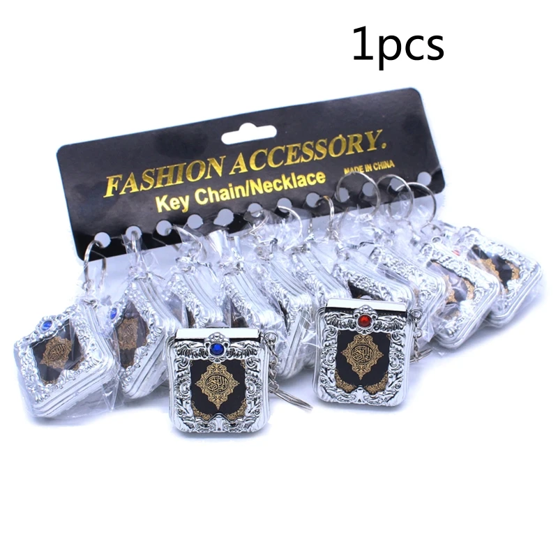 Islamic Keychain Pendant 367A Miniature Arabic Quran for Key Ring