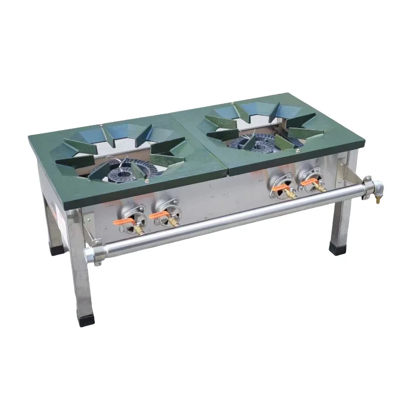 Factory Hot Selling High Quality Assurance Commercial Stainless Steel Iron Burner Gas Stove Double Burners