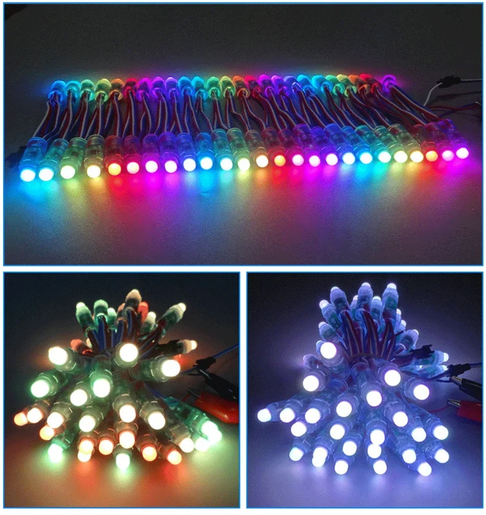 LED Module DC5V/DC12V 12mm WS2811 Full Color RGB Digital Addressable Waterproof 68