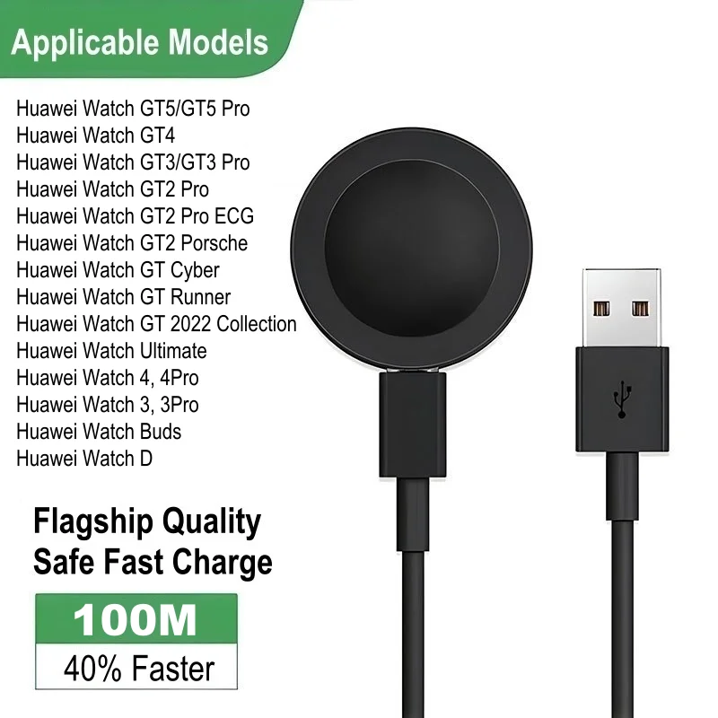 Caricatore USB Per Huawei Watch - Compatibile Con GT5 Pro, GT4, GT3, GT2 Pro, Watch 4/3, Cavo 100cm - Foto 3