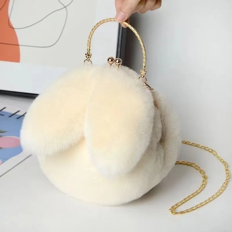 Women's PU Leather Rabbit Shape Shoulder Bag - Cute Crossbody Messenger Bag For Dating, Travel, Gift