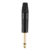 Gold Plating 10Pcs Plug Mono Professional 2 Pole 6.35 Mm 6.5Mm Stereo Jack Plug Neutrik 6.35Mm Jack Black 5