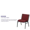 HERCULES Series Big & Tall 1000 lb. Rated Burgundy Fabric Stack Chair Multipurpose Stacking Guest Chair Business or Home Weight 5