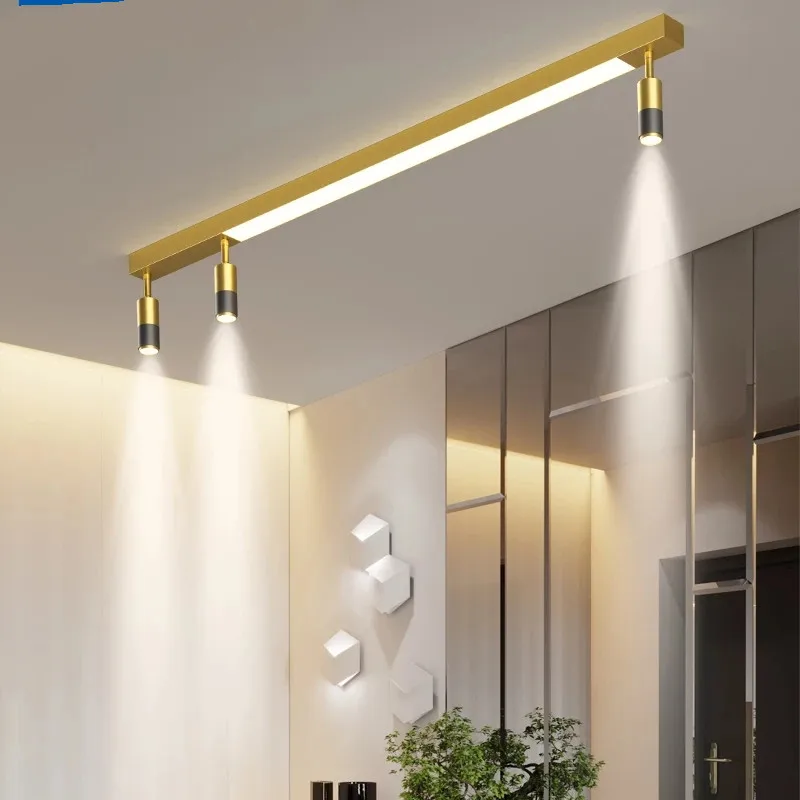 

Modern Long LED Chandeliers Lamp, Suitable For Bedroom, Corridor And Dining Room,black ,Gold Frame, 80 100 120cm Can Be Selected