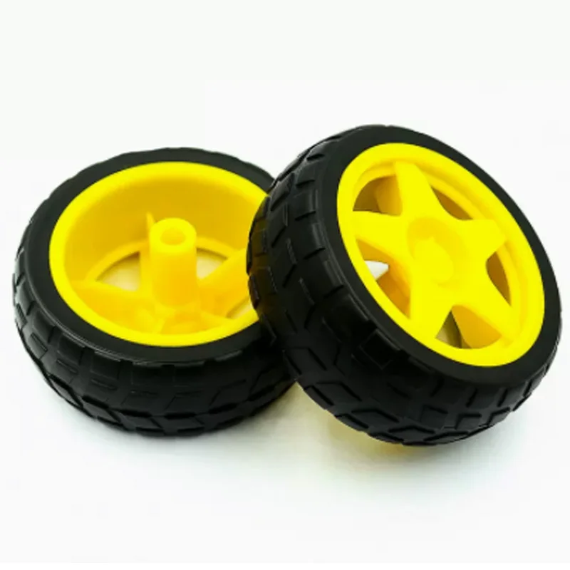 Durable Smart Trolley Rubber Wheel - 65MM Tire Chassis