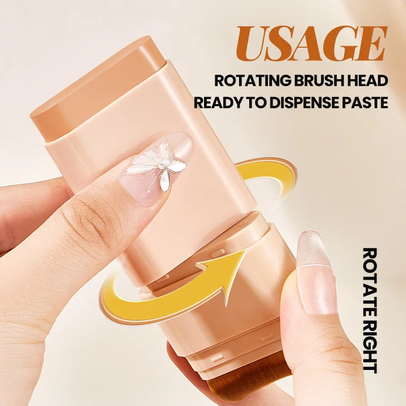 Foundation Eraser Concealer Stick 15g 2-in-1 foundation eraser double-ended concealer stick with brush head