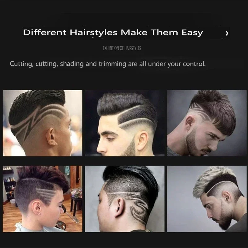 Description Picture 5 of item2024 Rechargeable Hair Clipper Professional Barber Electric Hair Trimmer Shaver Trimmer Beard Men Hair Cutting Machine NW011