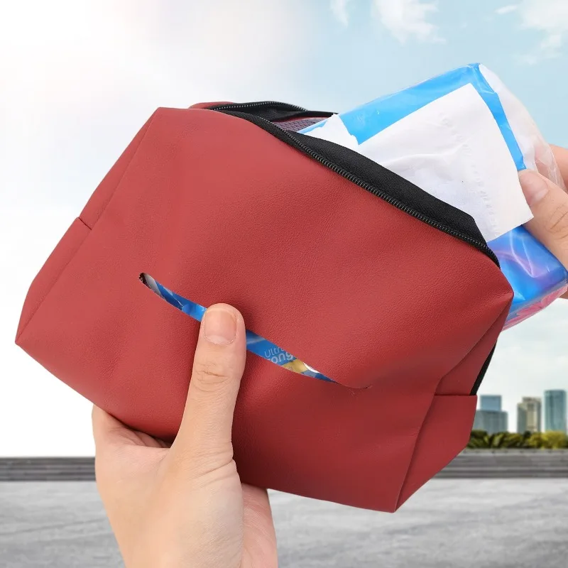 Car Tissue Box Sunshade Seat Backrest Suspension Tissue Boxes Car Armrest Tissue Storage Auto Storage and Organization