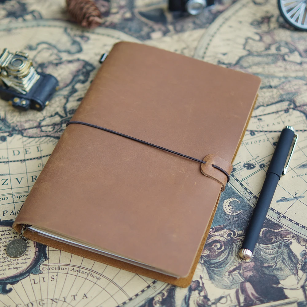 Handcrafted Genuine Leather Vintage Sketchbook for Travelers and Artists