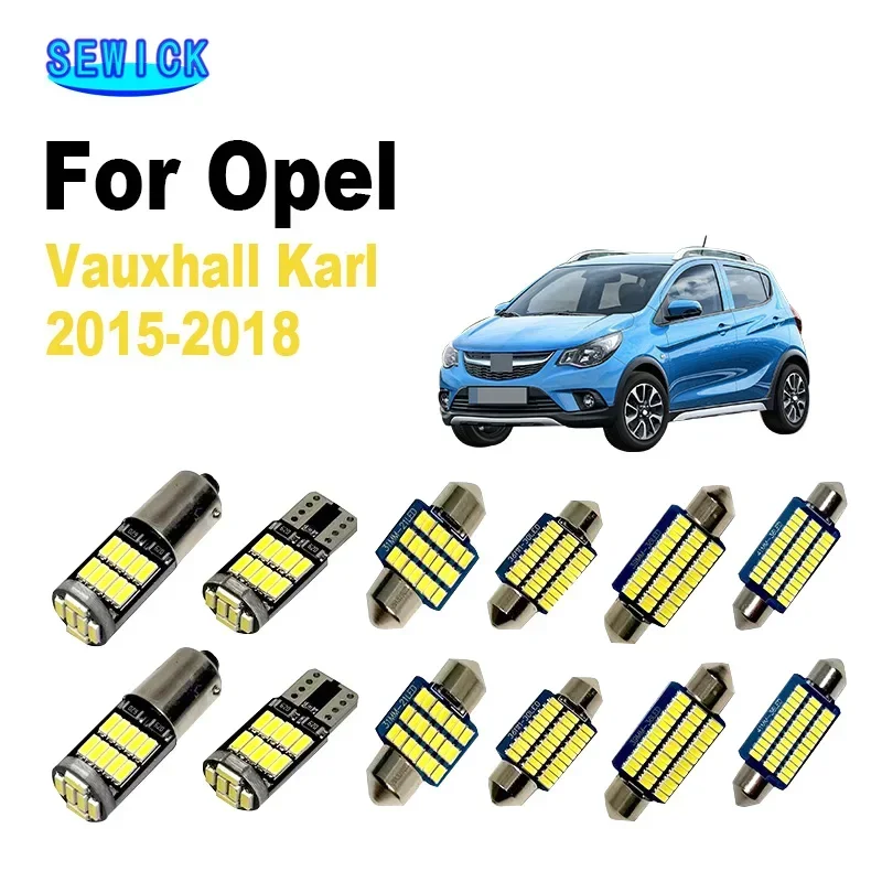 LED 인테리어 맵 돔 라이트 키트, 차량 전구 Canbus, Opel Vauxhall Karl 2015-2017 2018 자동차 액세서리, 오류 없음, 7 개