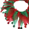 2Pcs Small Dogs Pet Christmas Costume Suit Elf Hat Elastic Strap Cat Tutu Collar and Hat Set Cosplay Gauze 2