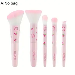 5 - Piece Charming Compact Makeup Brush Set with Case (A)