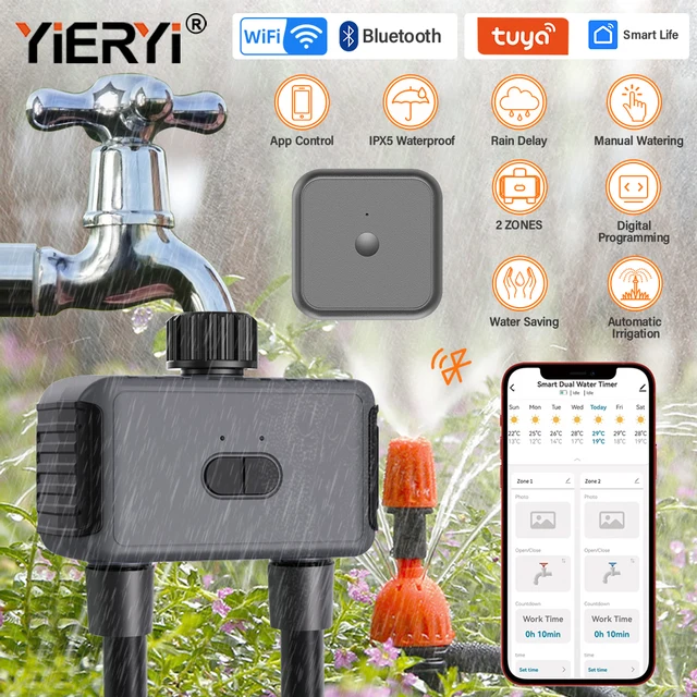 Tuya WIFI Smart Valve Automatic Water Timer Outdoor Farm Garden Intelligent  Sprinkler Timer Work with Alexa and Google Assistant - AliExpress