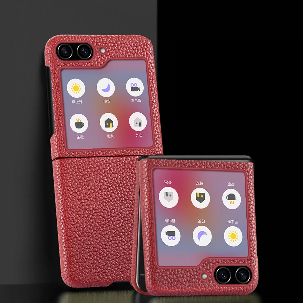 

Роскошный Ультратонкий кожаный чехол для Z flip 5, модные женские чехлы для Samsung z flip 5 4 3, защитные противоударные чехлы
