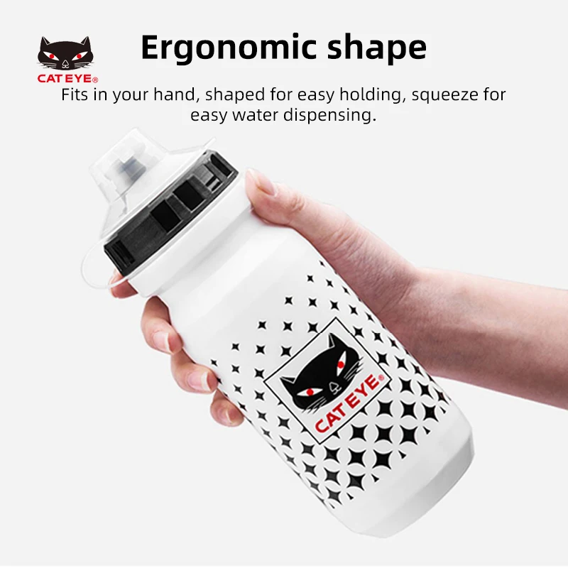CATEYE Cycling Water Bottle 750/600cc PP5 Food Grade Flip Dust Cover Squeeze Sports Fitness Water Cup Bicycle Leak-proof Kettle