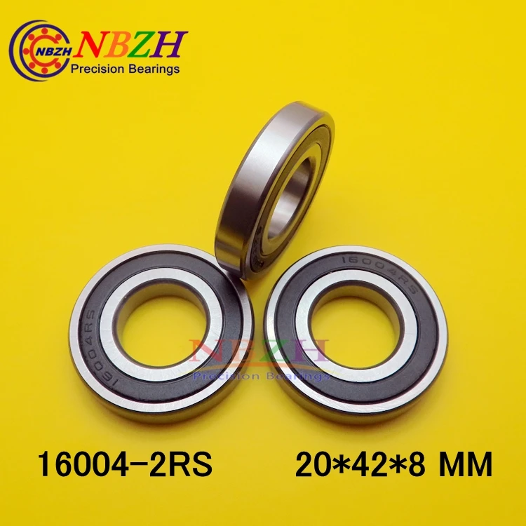 NBZH Bearing Double Shielded Deep Groove Ball Bearings 16004 16004-2RS 16004ZZ 20*42*8 Mm 1pcs