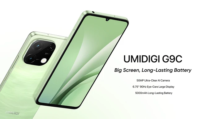 【再値下げ】UMIDIGI G9C SIMフリー スマートフォン本体 グリーン 楽天市場】UMIDIGI スマホ 携帯電話 G9T/G9C 4G対応 8/12GB RAM+128GB