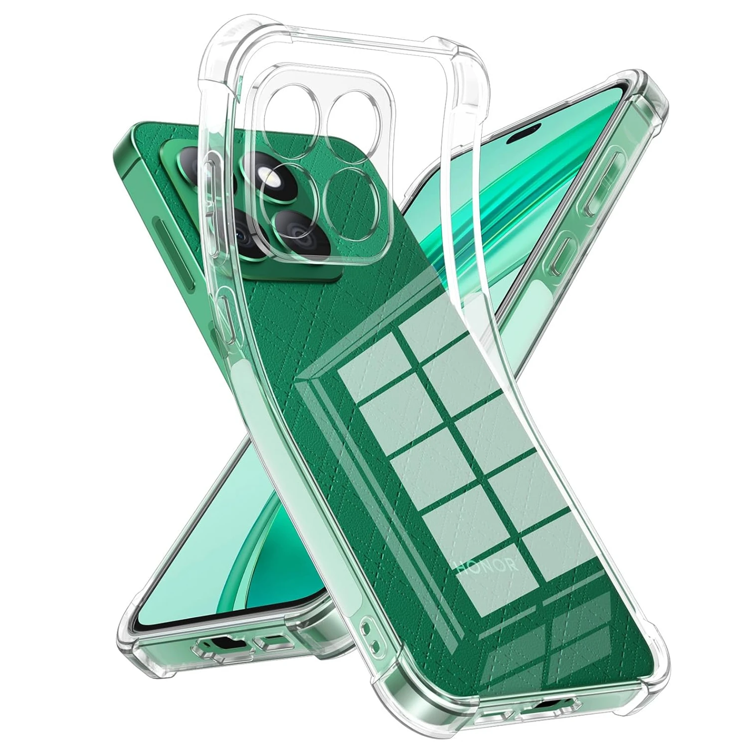 Shockproof Transparent TPU Protective Case - Four-Corners Design