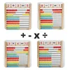 Classic Wooden Educational Counting Toy 100 Beads Preschool Math Learning Toys Montessori Number Arithmetic Abacus Toddler Gift 6