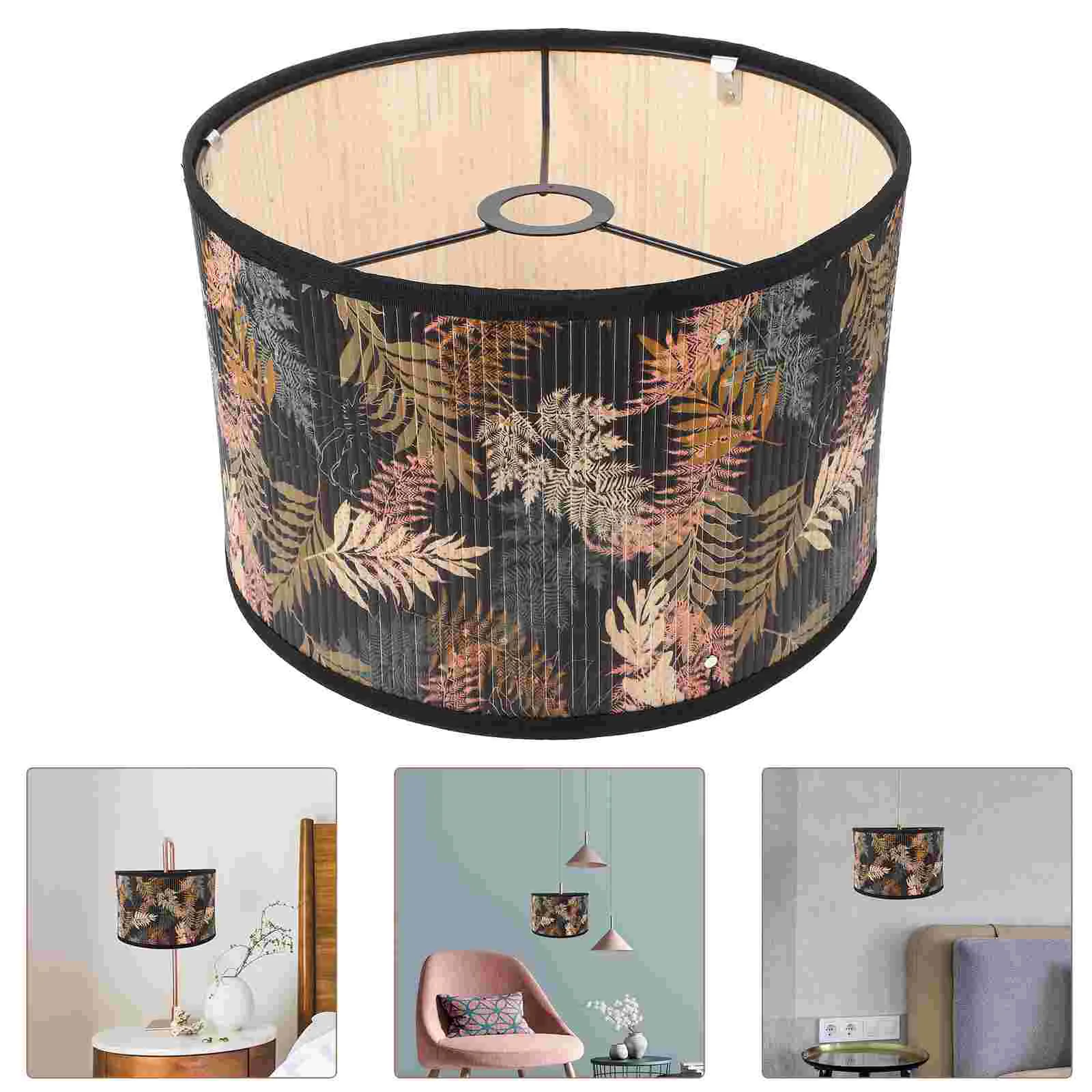

Bamboo Lampshade Pendant Light Cover Bell Shaped Lampshades for Hotel Vintage Style