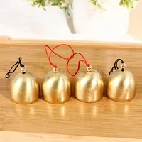 DIY Brass Mini Bell for Wind Chime Door Bell Christmas Decorations Accessories Brass Bell With Bell Hammer Will Ring Metal 1