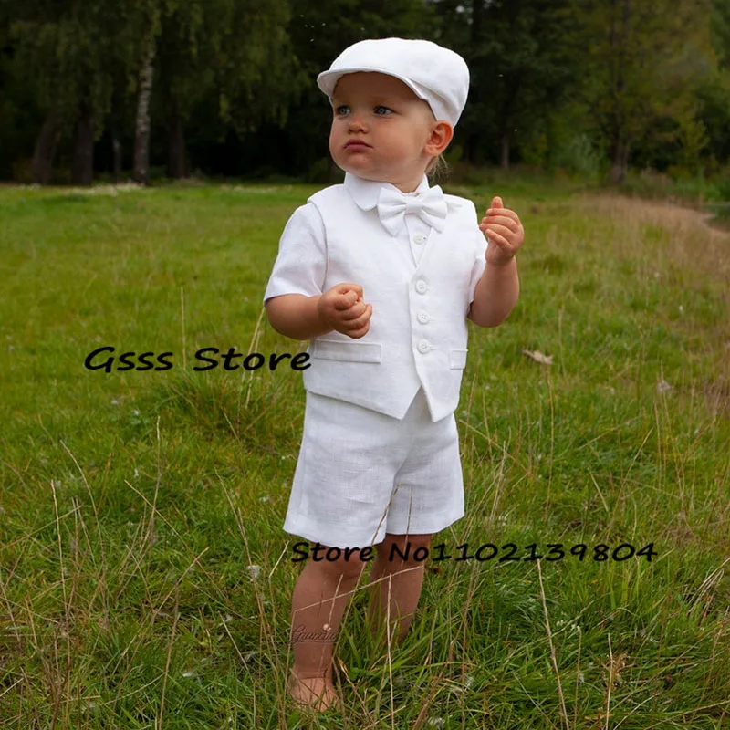 

Summer Boys Vests White V-Neck Suit Vest Formal Clothes Kids Waistcoat Sleeveless Jacket жилетка для мальчика