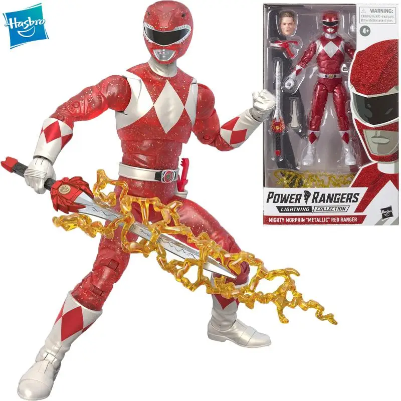 

6 Inch Original Power Rangers Hasbro Lightning Collection Mighty Morphin Metallic Red Ranger Action Figure Toy New F2351