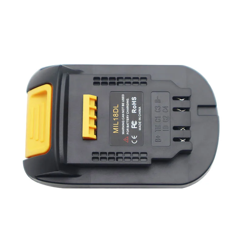 

MIL18DL Adapter Converter For Milwaukee Li-ion Battery 48-11-1890 For DeWalt 18V 20V Lithium Power Tools DCF850 DCD791 DCF894