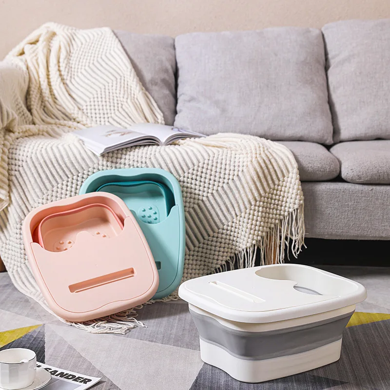 Foot Bath Bucket Portable Ice Bath Tub Bird Bathing Tub Foldable Foot Bath Tub Foot Bath Tub Can Be Foldable for Home Simple Massage Health Portable