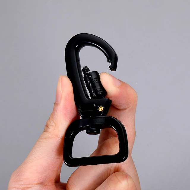 Set 20 Moschettoni Portachiavi - Ganci Girevoli 25mm In Lega Per Fai Da Te, Colore Nero - Foto 6