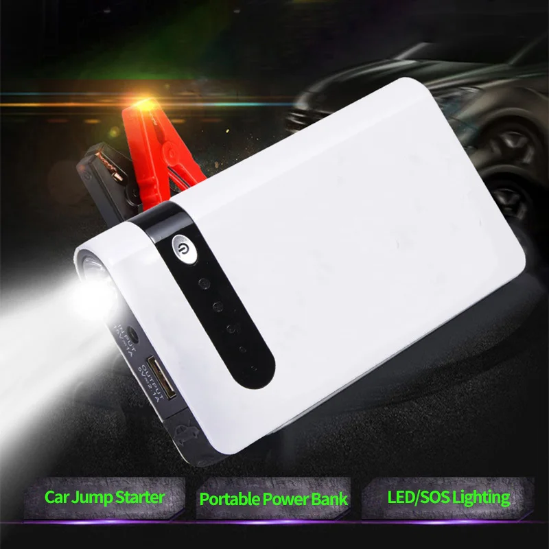 Car Jump Starter 3 IN 1 Portable Power Bank 12000mAh 12V Auto Emergency Battery Starting Device for Cars
