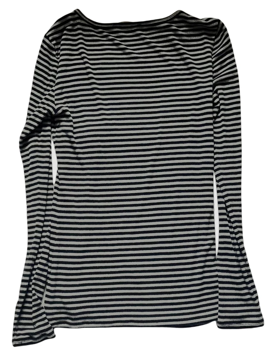 Long Sleeve Shirts for Women Fashion Casual Basic Crew Neck Striped Slim Fit T-shirt Going Out Blouses Y2K Vintage Tight Shirts 3