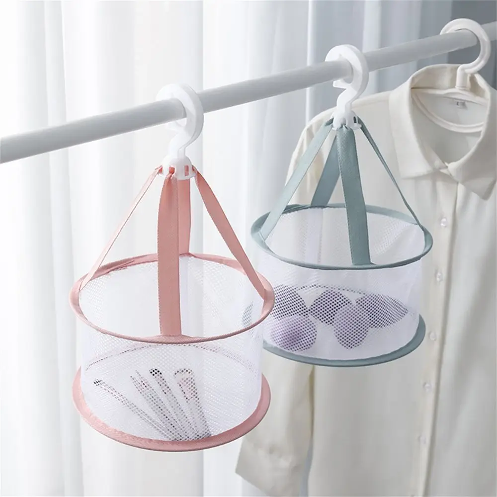 Drying Rack Laundry Basket Hanging Basket Beauty Egg Drying Net Bag Hangable Makeup Brush Storage Rack Storage Organizer 5