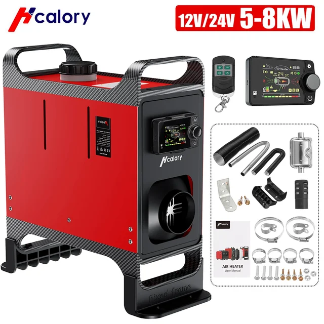 Chauffage à air diesel, 12v 8kw Chauffage diesel Télécommande Lcd