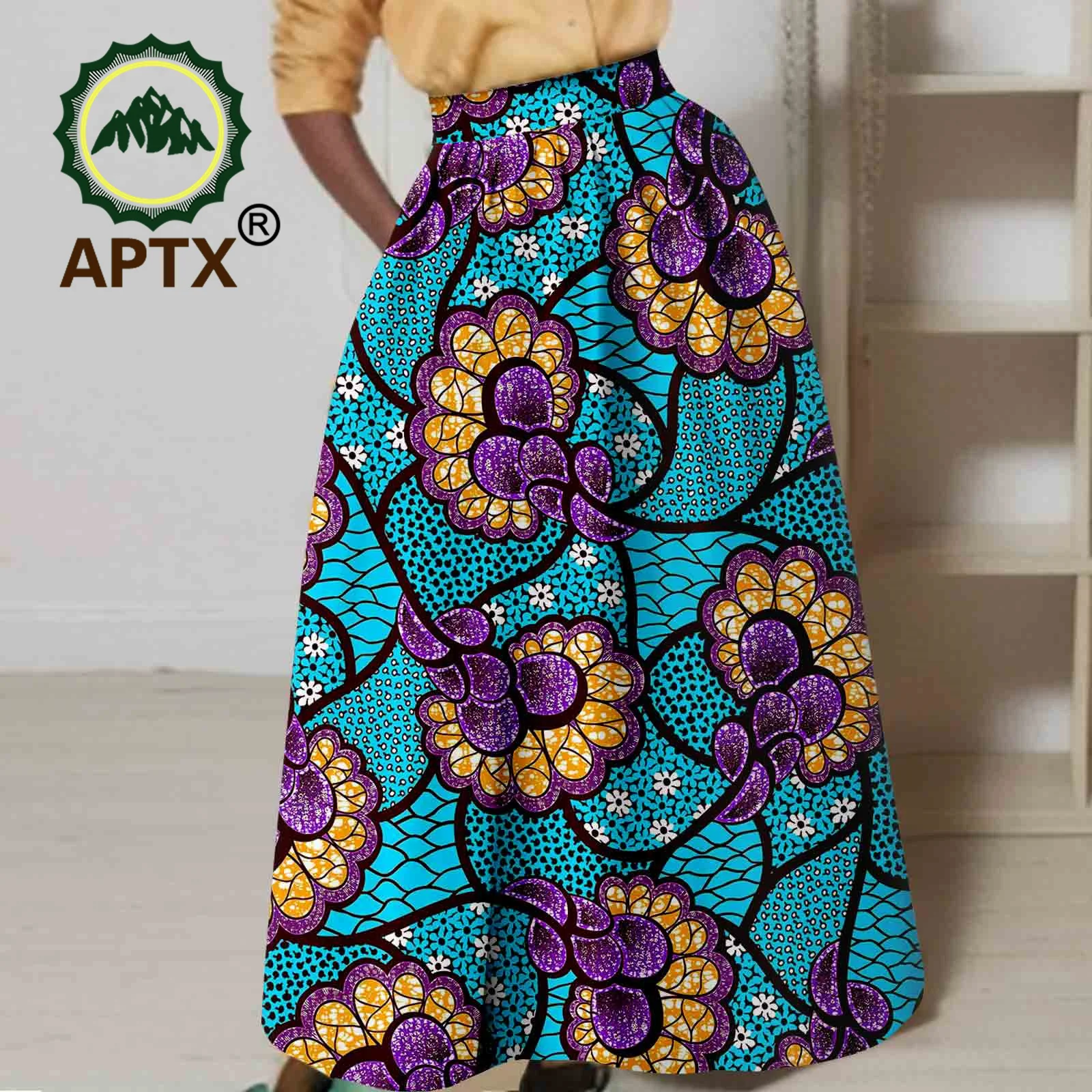 African Women's Summer Fashion Long Skirt Ankara Print High Waist Ankle Length Loose Skirts with Pockets Dashiki Casual tracksuit men african clothes patchwork short sleeve top and pants set plus size casual outfits dashiki shirts pockets a2316010