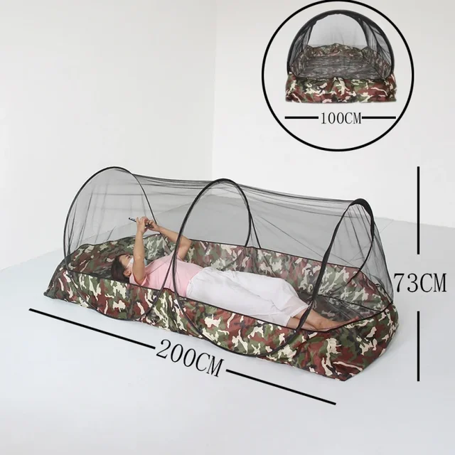 Camping moustiquaire bâche tentes voyage étanche pliant Portable pour voyages jardin extérieur dortoir à porte unique anti-moustique. 4