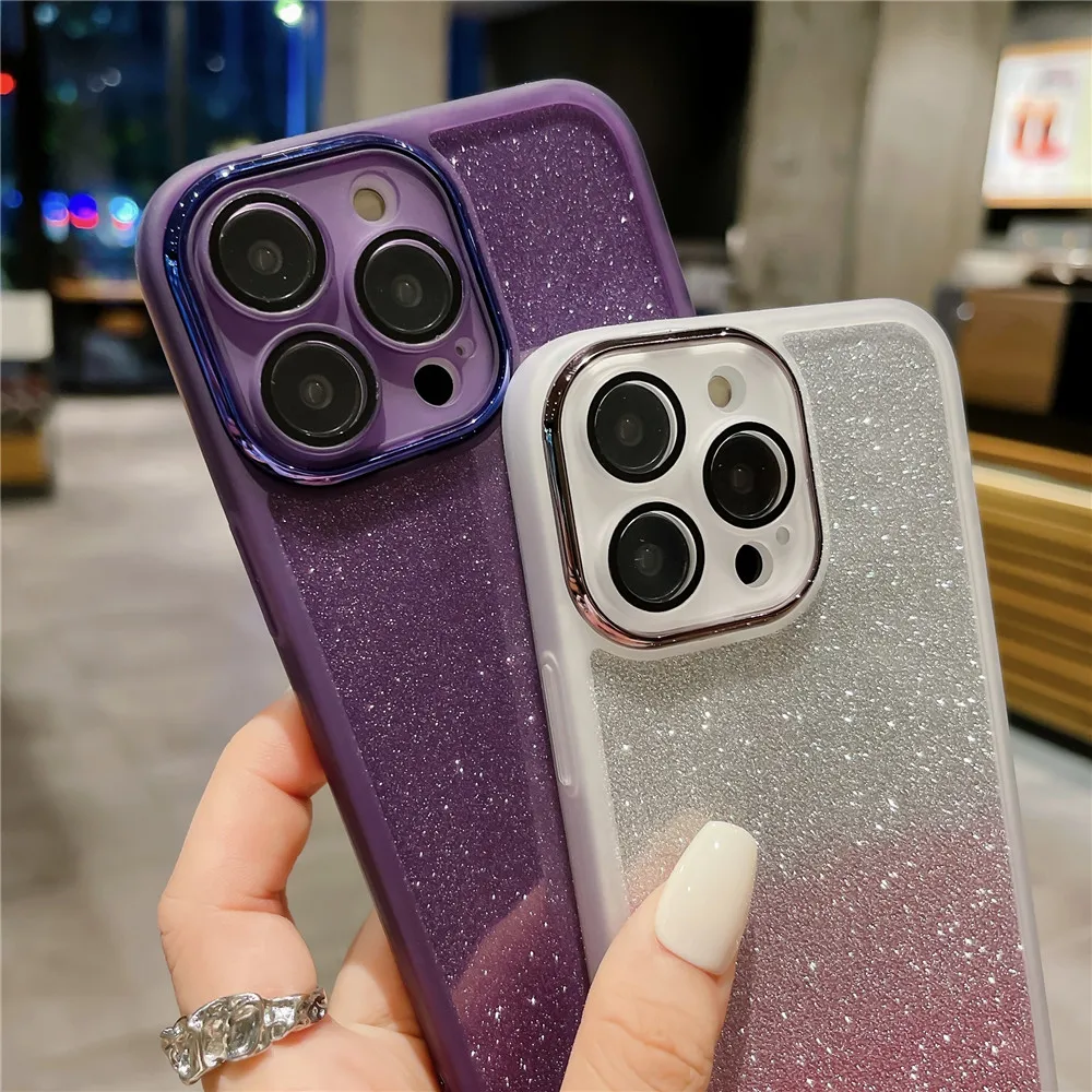 Glitter Electroplate Camera Protection Soft Case with Luxurious Finish