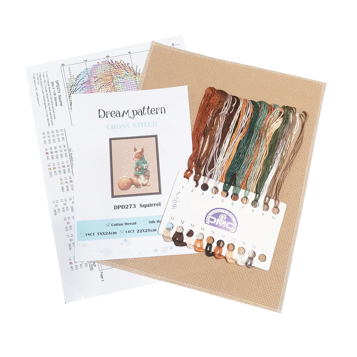 White Bear Cross Stitch Kit 18ct 14ct 11ct Flaxen Linen Fabric Cloth Cotton Thread Embroidery DIY Handmade Home Decor Cross Stitch Kit