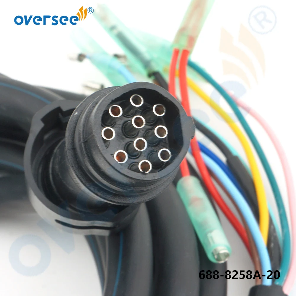 688-8258A 703 Remote Control Box Main Harness 10Pin Replace Cable 688-8258A-20 Cable For Yamaha Outboard Engine Control Box 5M
