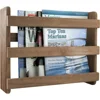 Wooden Magazine/Map Rack, 100% Solid Teak Wood, 12" H x 4.25" W x 14.75" L, Safely Store Magazines, Books, Maps or Anything 1
