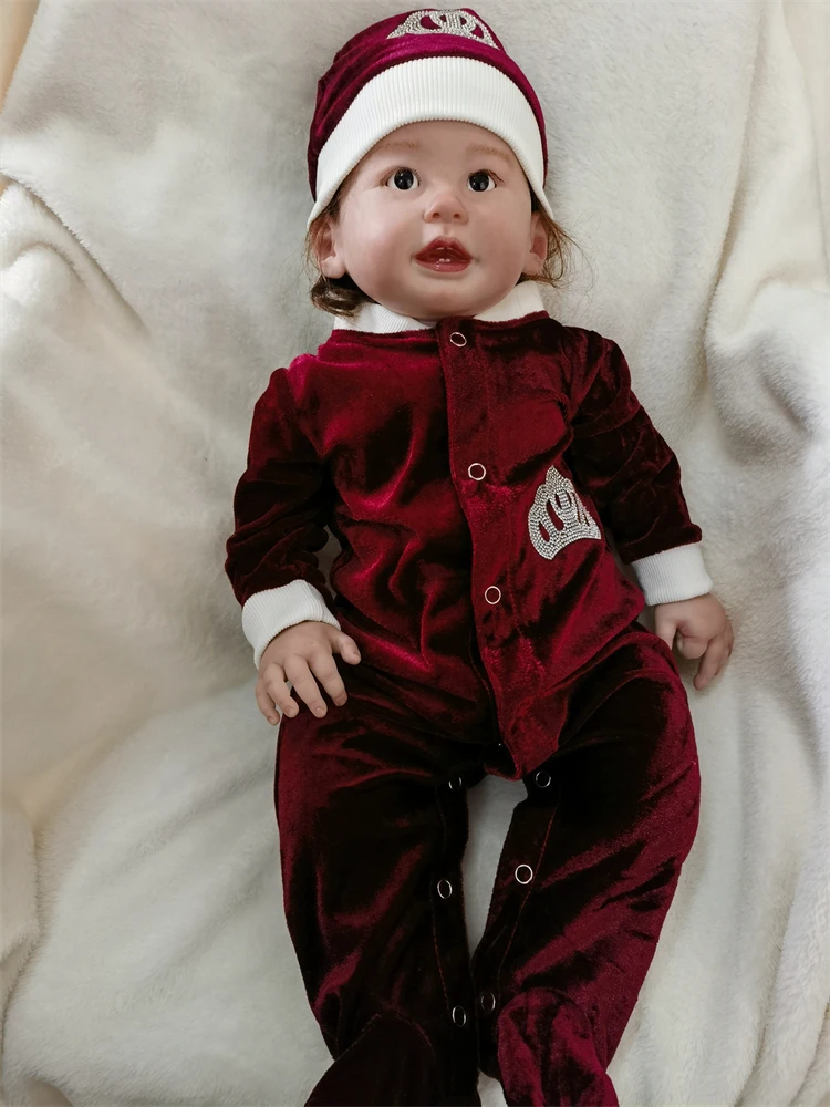 Dollbling Newborn Baby Girls Velvet Romper Winter Christmas
