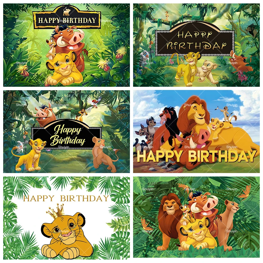 Lion King Cartoon Party Decoration Banner for Children's Birthday & Baby Baptism