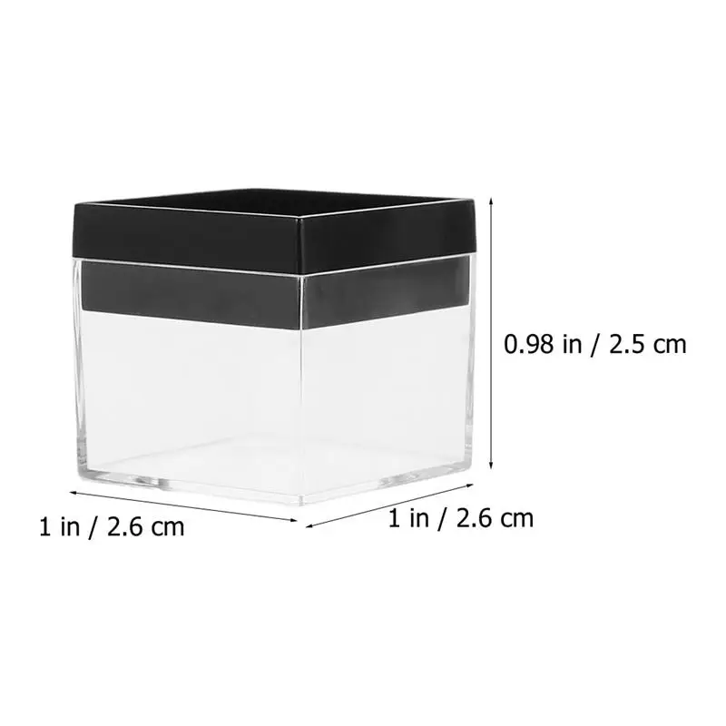 12pcs Transparent Plastic Square Box Mineral Specimen Collection Box Storage