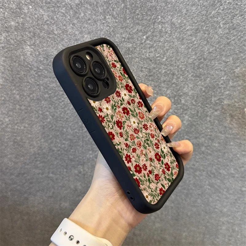 Cute Flower Pattern Silicone Soft Phone Case Cover