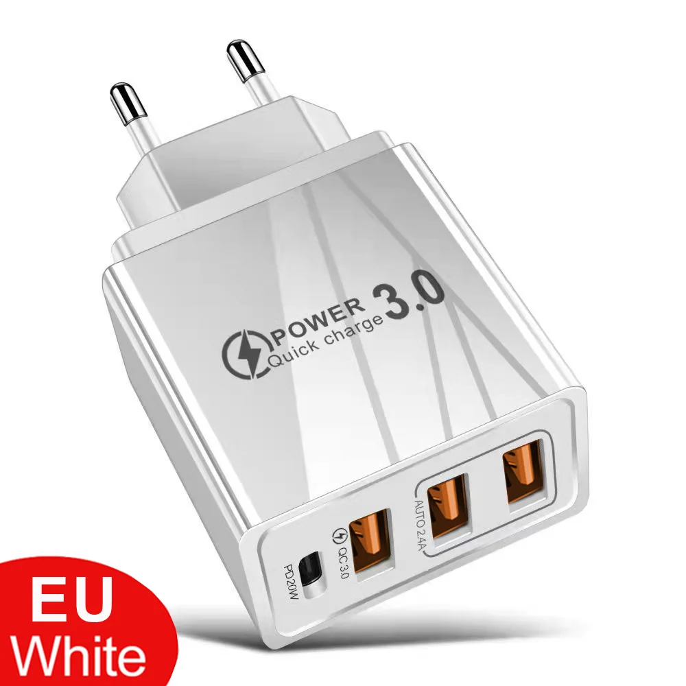 ตัวเลือกสินค้า อะแดปเตอร์ชาร์จเร็ว 3 พอร์ต 48W แบบพกพา PD QC3.0 EU/US